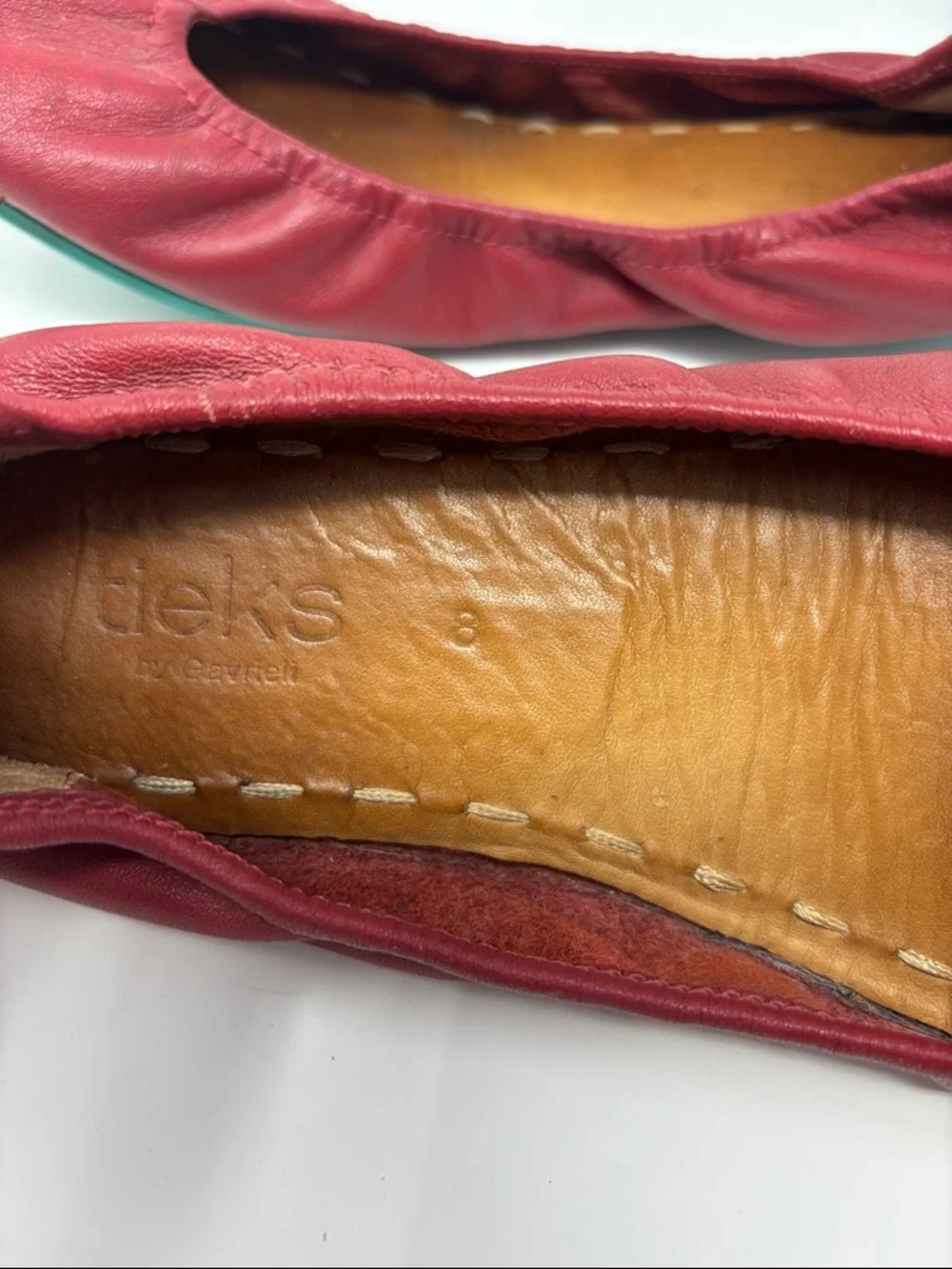Tieks‎ Women’s Burgundy Leather Ballet Flats 8
